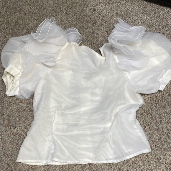 Vintage ultra puffy ruffle Sleeve Blouse - Picture 7 of 7